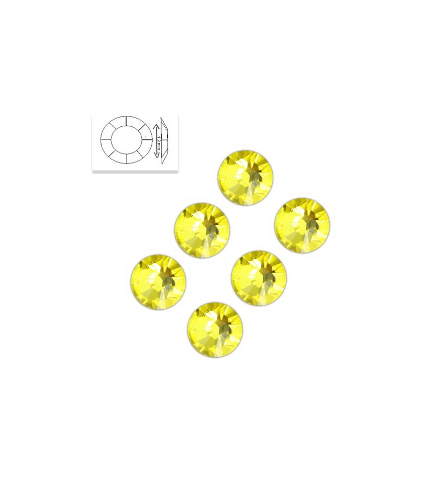 Strass SS4 Citrine 50 pcs manucure ongles et nail art en gel uv