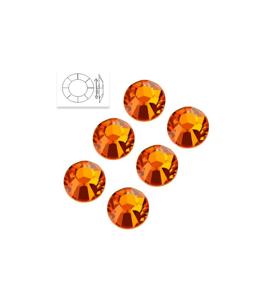 Strass SS5 Orange Sun 50 pcs manucure ongles et nail art en gel uv