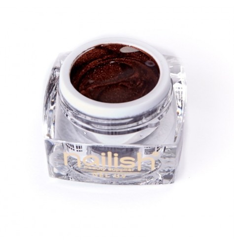 UV Gel Glitter Nailish Brown 5 ml pour manucure ongles et nail art en gel uv. 