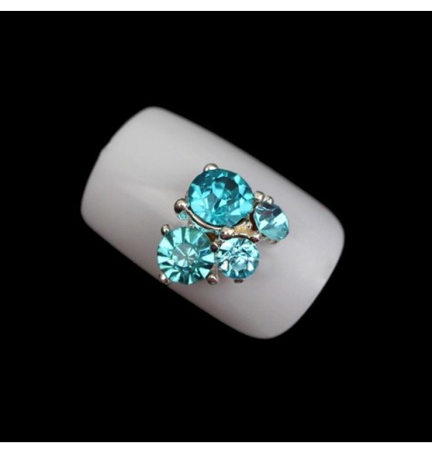 Décor 3D Blue Rhinestone 1 pcs