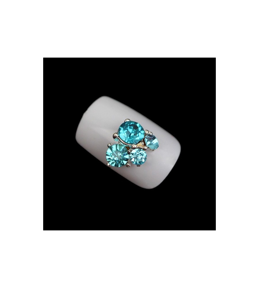 Décor 3D Blue Rhinestone 1 pcs