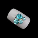 Décor 3D Blue Rhinestone 1 pcs