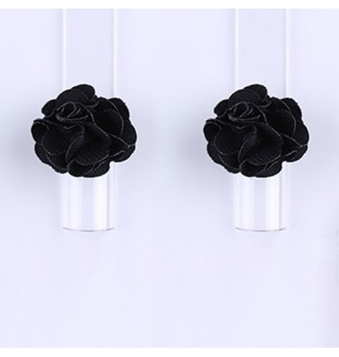 Décor 3D Fleur Aimant Tissu Black 1 pcs