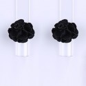 Décor 3D Fleur Aimant Tissu Black 1 pcs