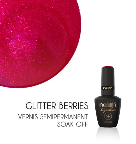 Vernis Semi Permanent UV / LED Glitter Berries Nailish Apothéose