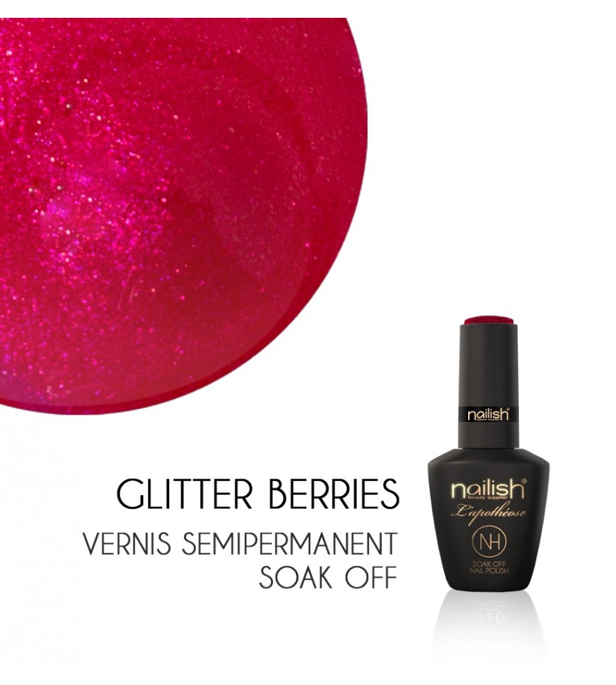 Vernis Semi Permanent UV / LED Glitter Berries Nailish Apothéose