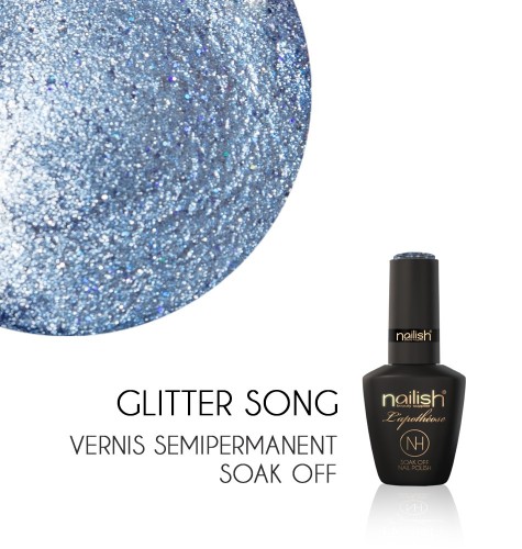 Vernis Semi Permanent UV / LED Glitter Leaf Nailish Apothéose