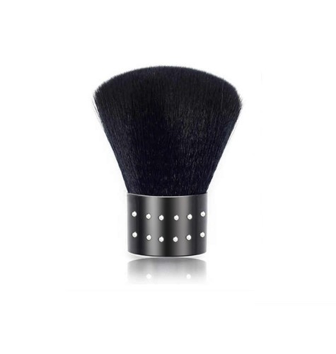 Brosse Poussière Noire Petit Manche pour ongles en gel, manucure et prothésiste ongulaire