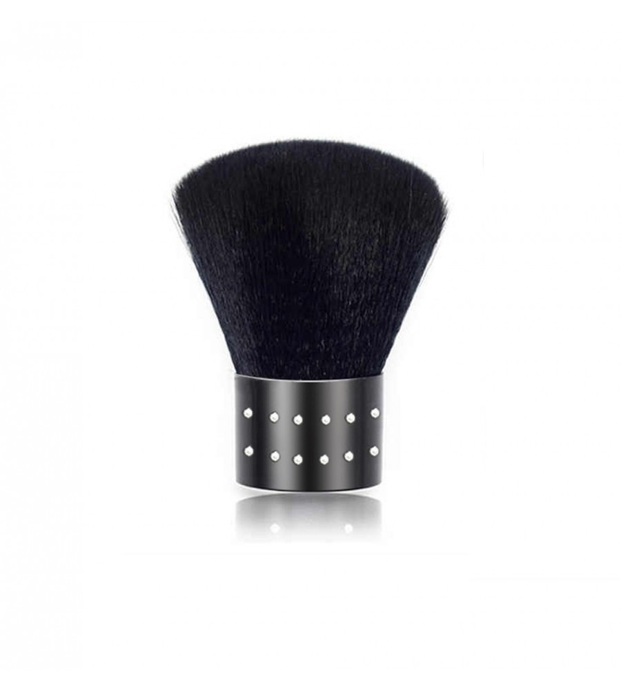 Brosse Poussière Noire Petit Manche pour ongles en gel, manucure et prothésiste ongulaire