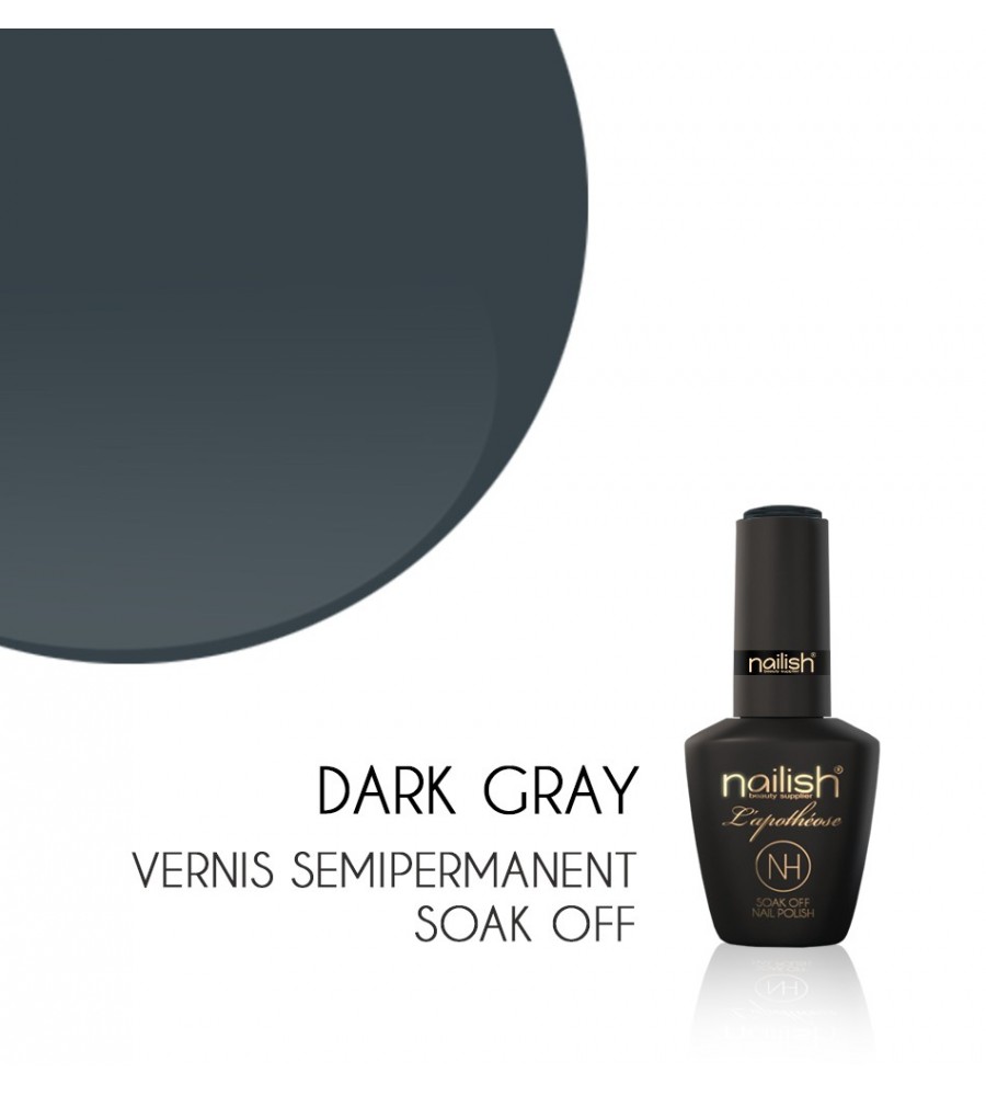 Vernis Semi Permanent UV / LED Dark Gray L'apothéose  Nailish