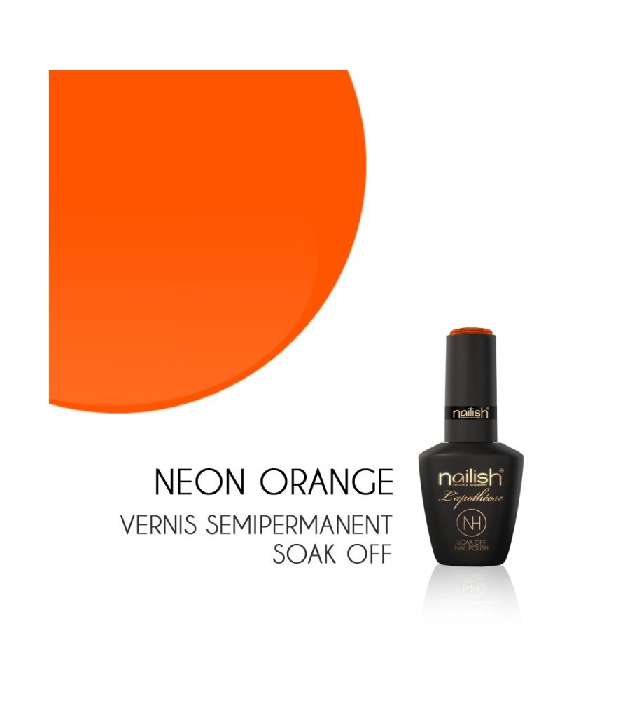 Vernis Semi Permanent UV/LED Néon Orange L'apothéose Nailish