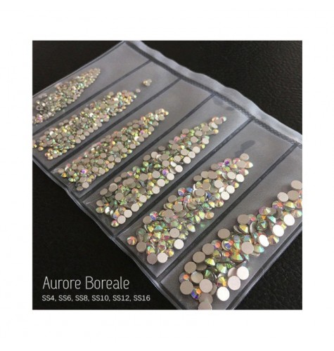 STRASS MIX DIFFERENTS TAILLES AURORE BOREALE 1300 PCS