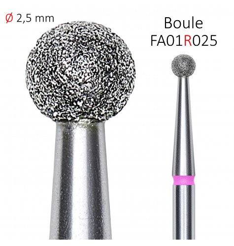 Embout Diamant Staleks Boule Rouge FA01R025