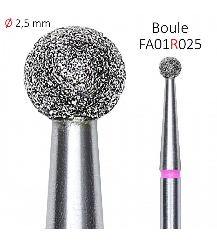 Embout Diamant Staleks Boule Rouge FA01R025