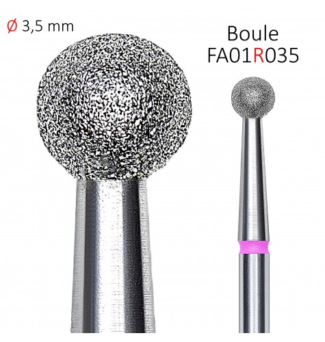 Embout Diamant Staleks Boule Rouge FA01R035