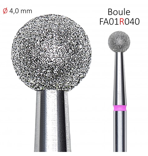 Embout Diamant Staleks Boule Rouge FA01R040