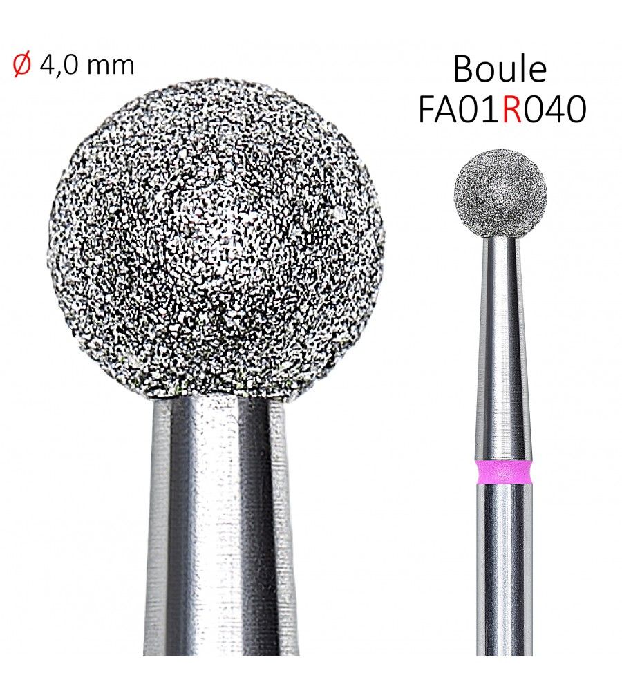 Embout Diamant Staleks Boule Rouge FA01R040