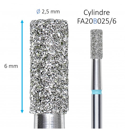 Embout Diamant Staleks Cylindre Bleu FA20B025/6