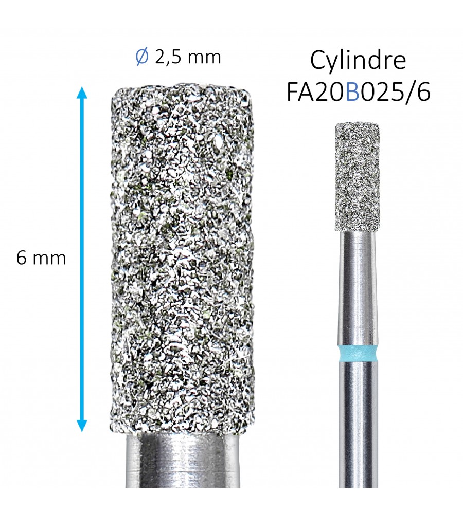 Embout Diamant Staleks Cylindre Bleu FA20B025/6
