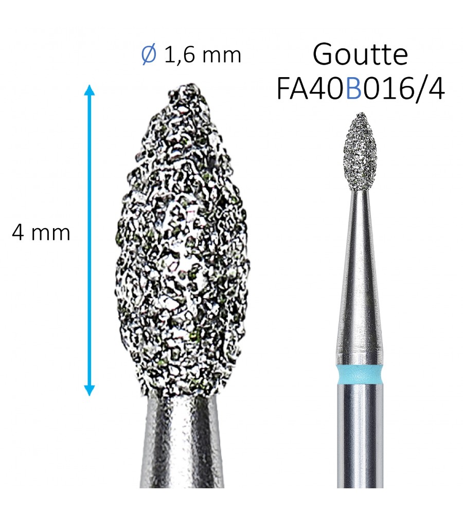 Embout Diamant Staleks Goutte Bleu FA40B016/4