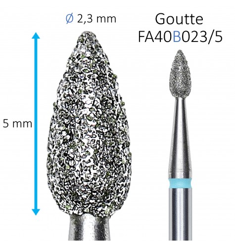 Embout Diamant Staleks Goutte Bleu FA40B023/5