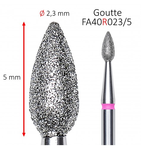 Embout Diamant Staleks Goutte Rouge FA40R023/5