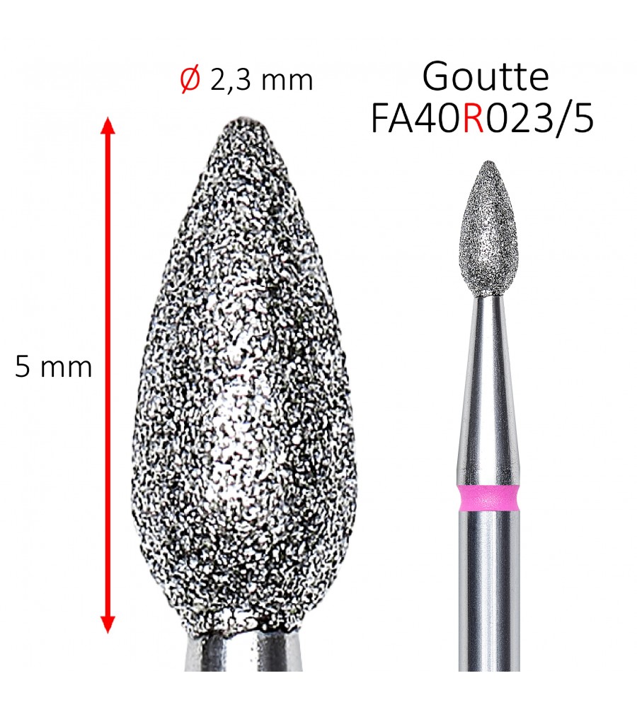 Embout Diamant Staleks Goutte Rouge FA40R023/5