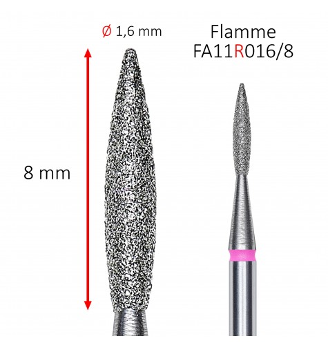 Embout Diamant Staleks Flamme Rouge FA11R016/8