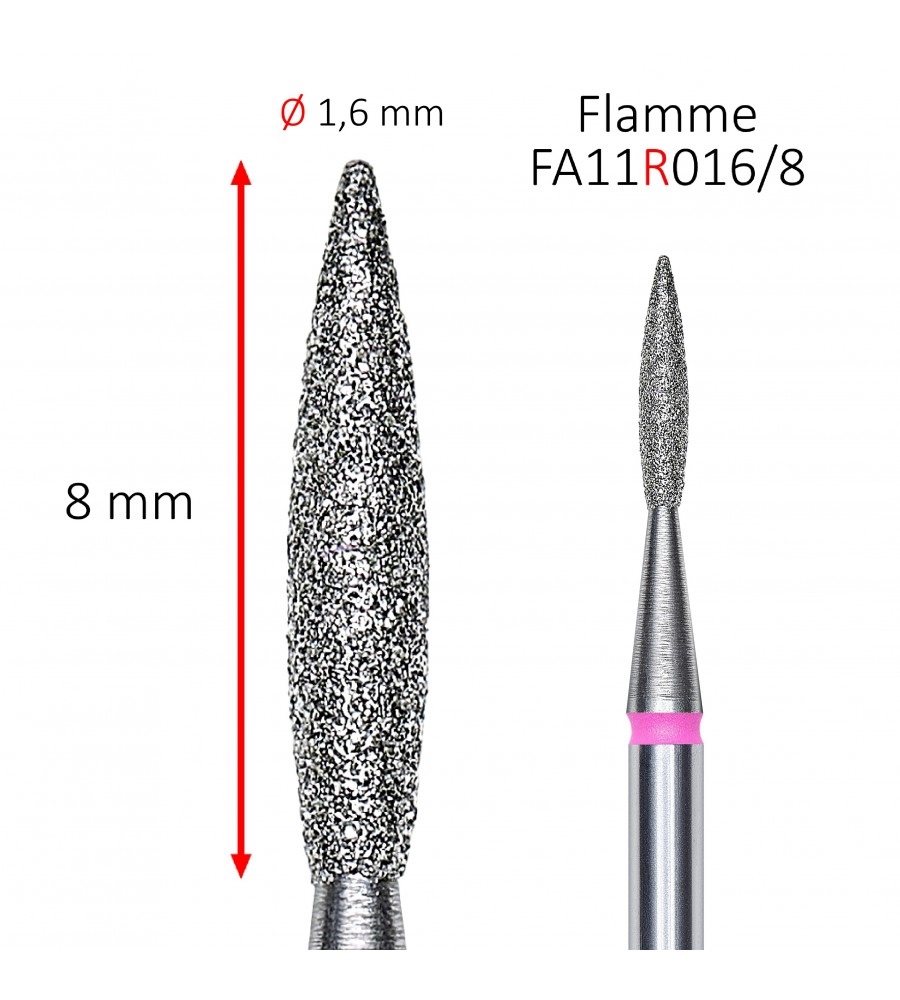 Embout Diamant Staleks Flamme Rouge FA11R016/8