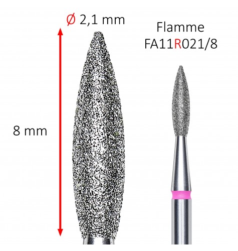 Embout Diamant Staleks Flamme Rouge FA11R021/8