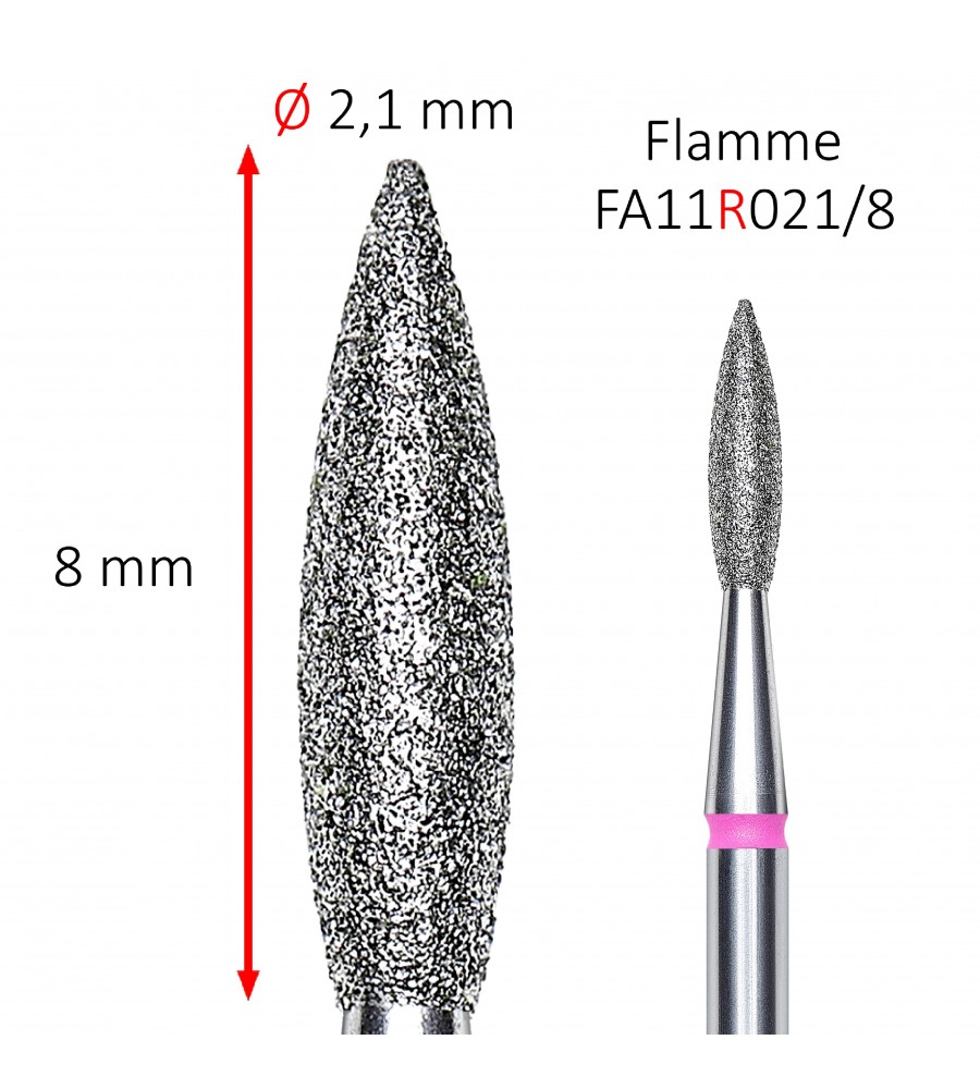 Embout Diamant Staleks Flamme Rouge FA11R021/8