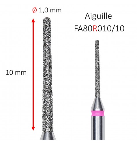 Embout Diamant Staleks Aiguille Rouge FA80R010/10