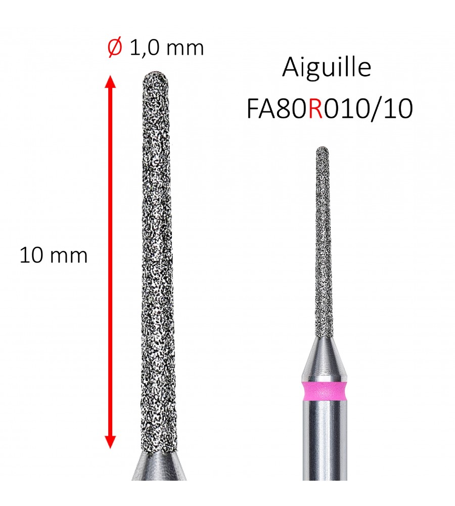 Embout Diamant Staleks Aiguille Rouge FA80R010/10