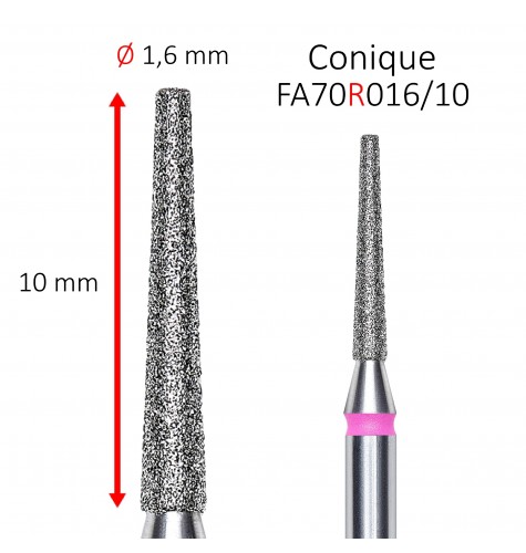 Embout Diamant Staleks Conique Rouge FA70R016/10