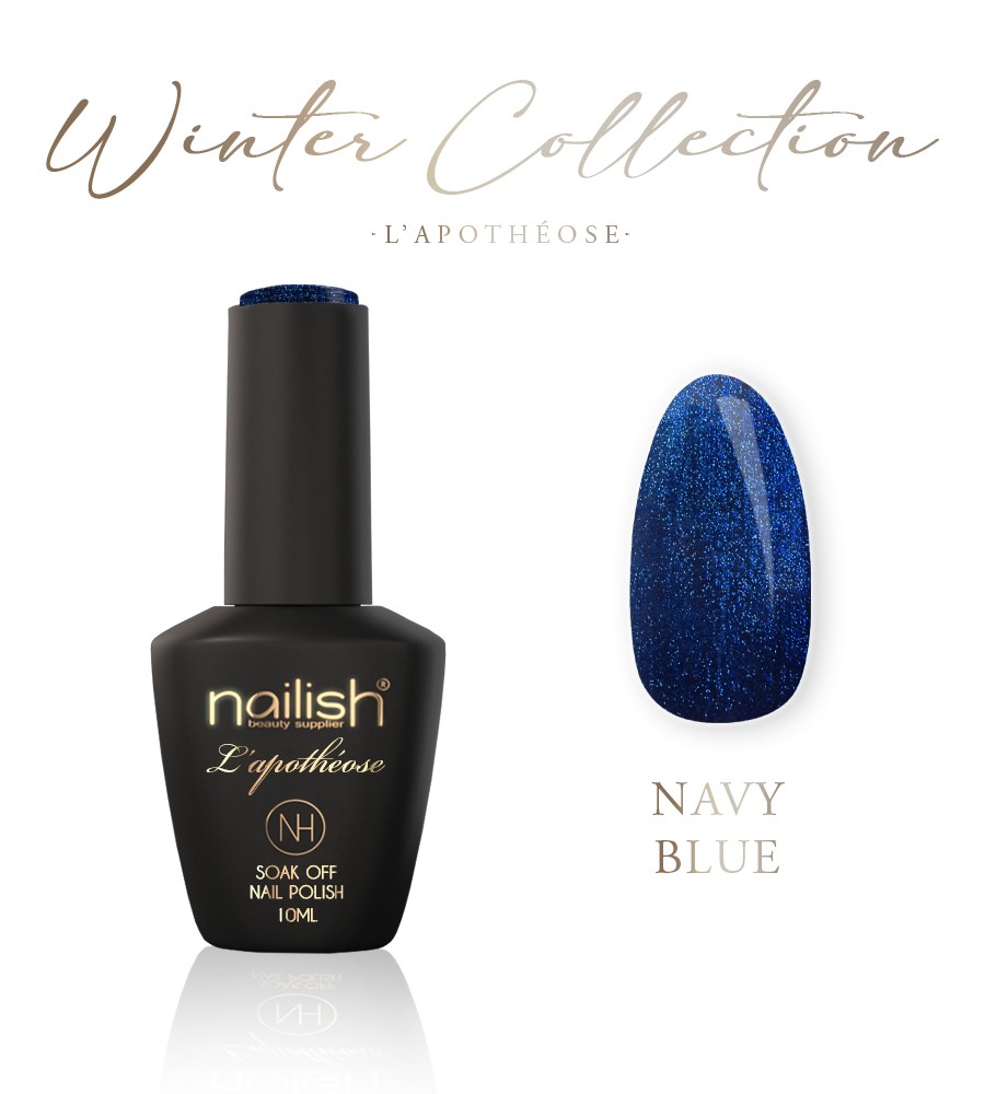 Vernis Semi Permanent Glitter Navy Blue